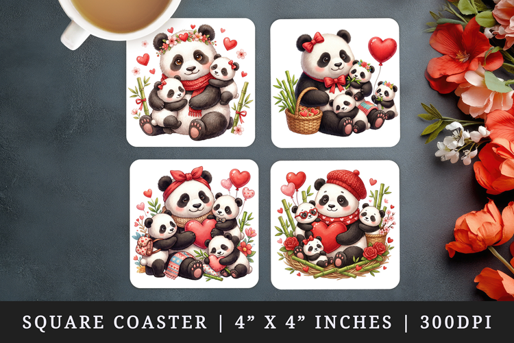 Mama square coaster sublimation, coasters design