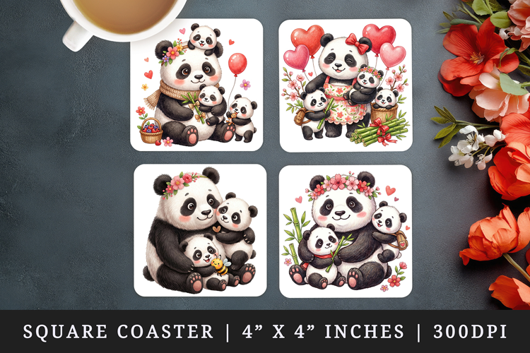 Mama square coaster sublimation, coasters design