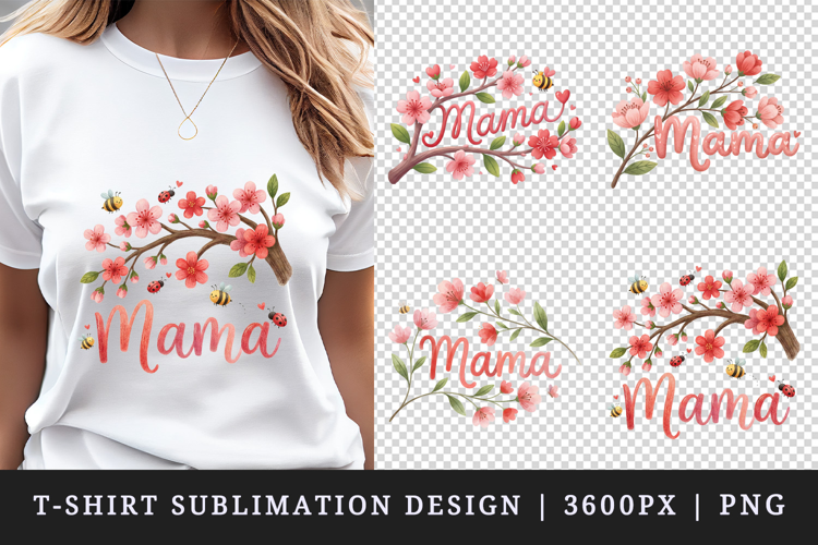 Mama t-shirt printable sublimation design png