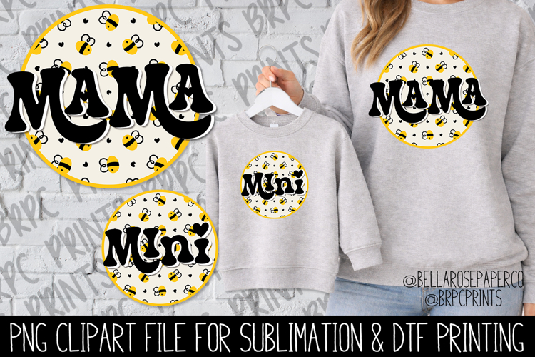 Mama & Mini Bees | Mom | PNG Clipart