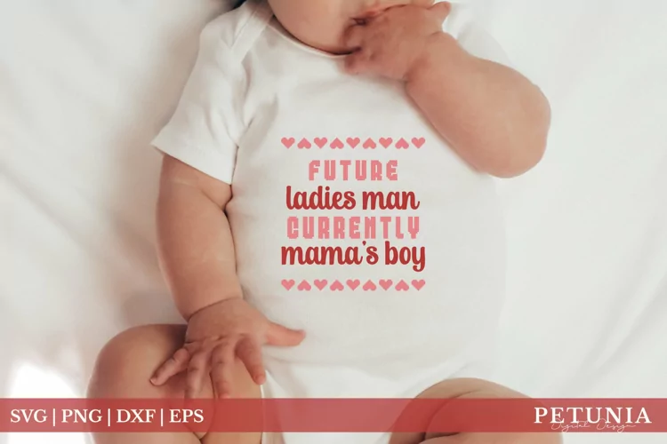 Mama's Boy SVG | Cute Valentine's Day Baby SVG