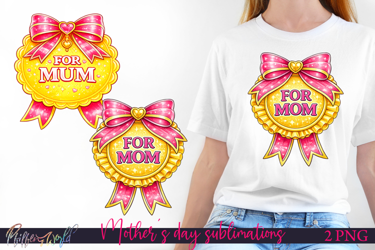For Mom   For Mum Award Badge | Mother’s Day Sublimations
