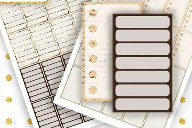 Vintage MAMBI planner stickers full box Weekly Beige