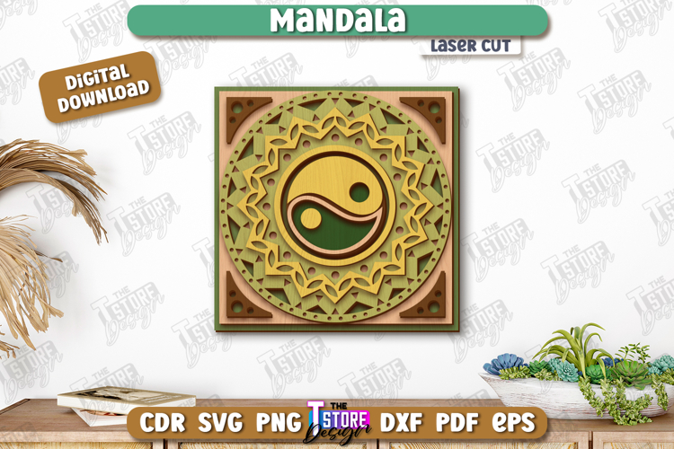 Multilayered Mandala Laser Cut | Detailed Mandala | Wall Art