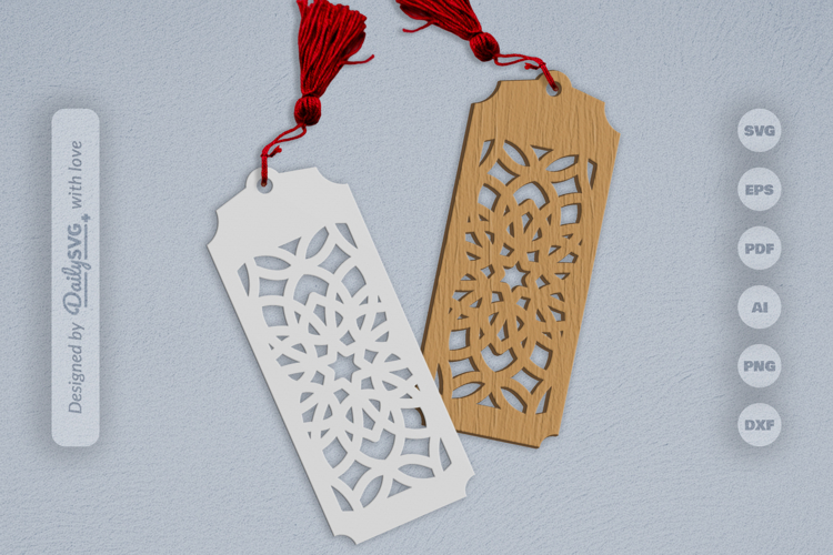 Mandala Bookmark Papercut SVG