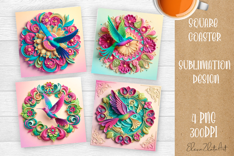 3D mandala Coaster Design, 3D mandala Coaster