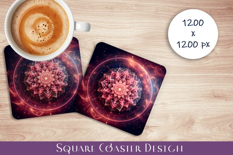 3D mandala Coaster Design, 3D mandala Coaster example image 1