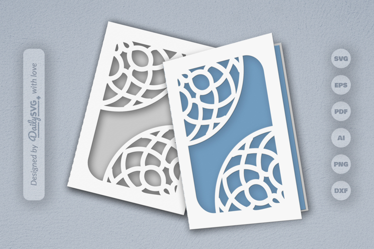 Mandala Corner Greeting Card Papercut SVG