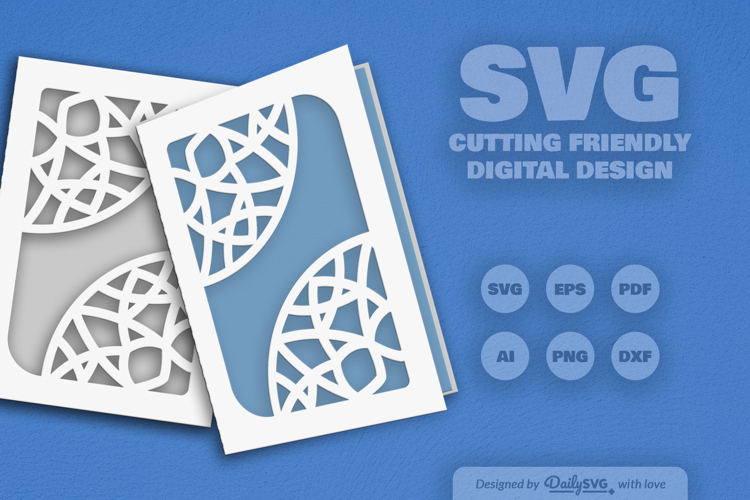 Mandala Corner Greeting Card Papercut SVG