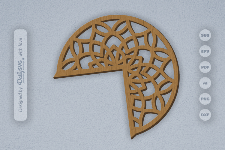 Mandala Door Corner Laser Cut SVG