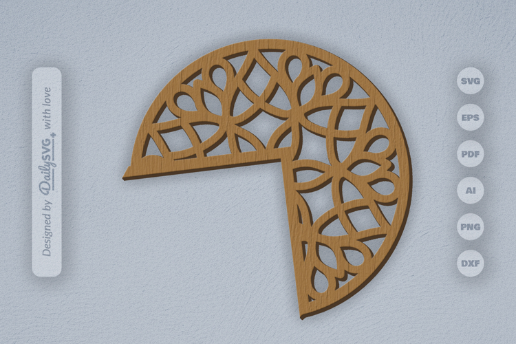 Mandala Door Corner Laser Cut SVG