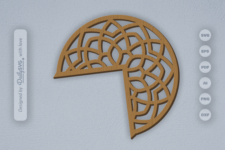 Mandala Door Corner Laser Cut SVG