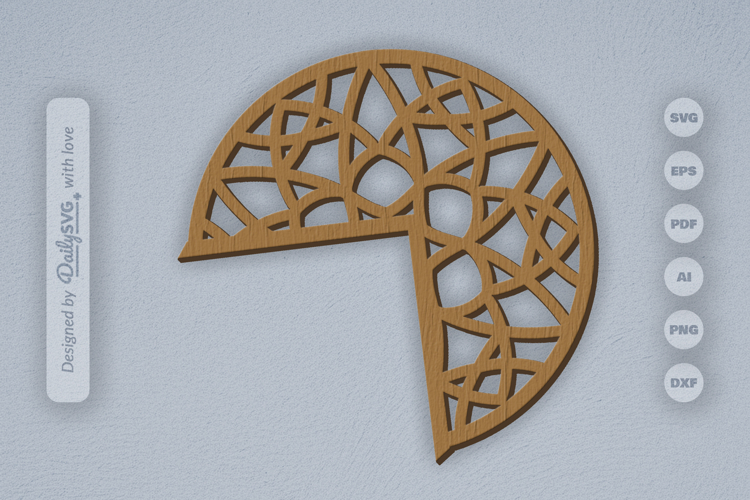 Mandala Door Corner Laser Cut SVG