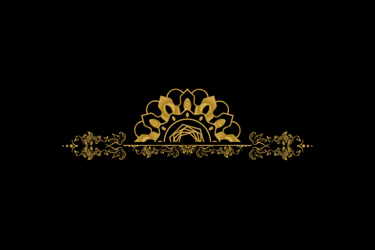 Mandala florid luxury golden vintage element decorative