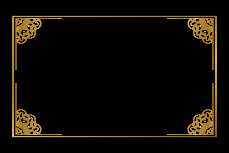 Mandala gold frame floral border ornament element design