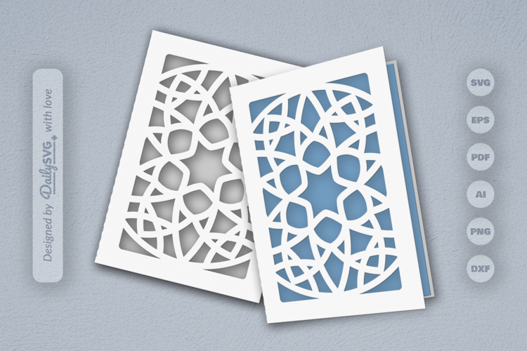 Mandala Greeting Card Papercut SVG