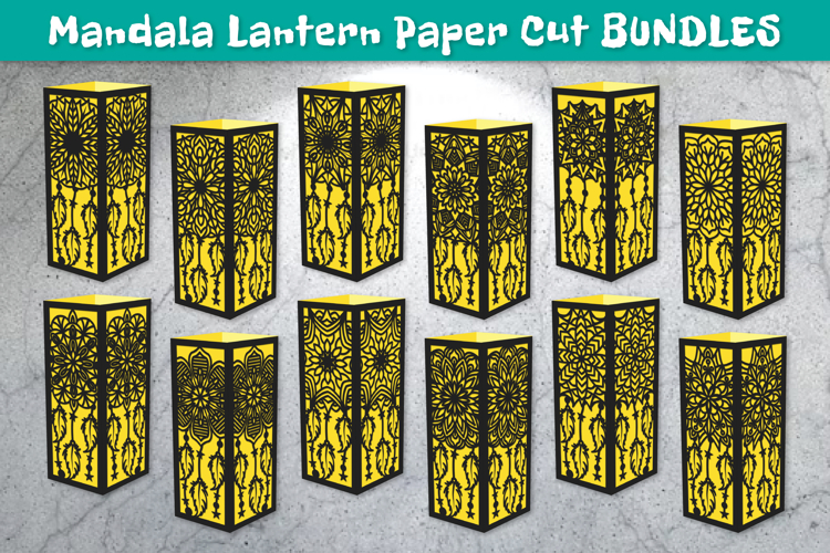 Mandala Dream Catcher Lantern | Paper Cut Design BUNDLES