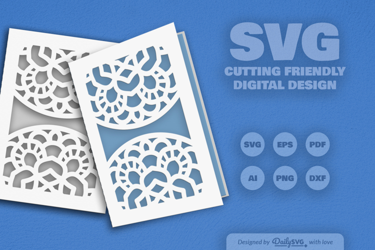 Mandala Greeting Card Papercut SVG