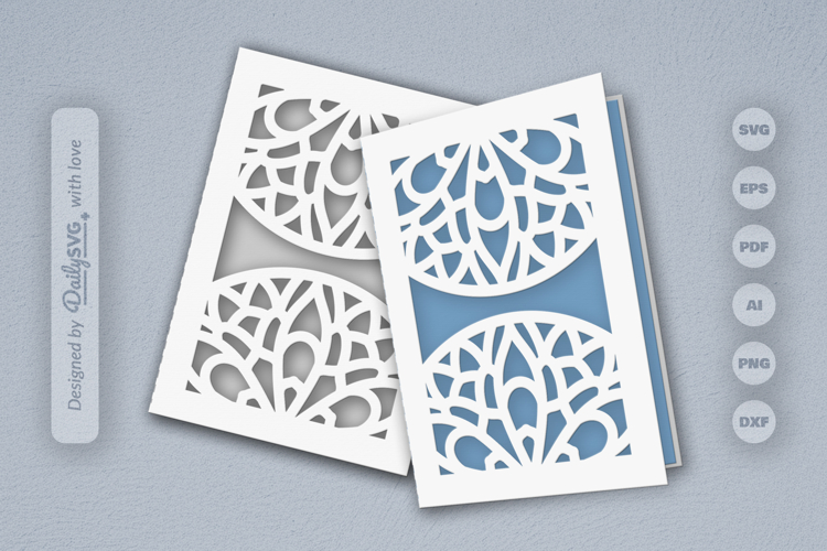 Mandala Greeting Card Papercut SVG