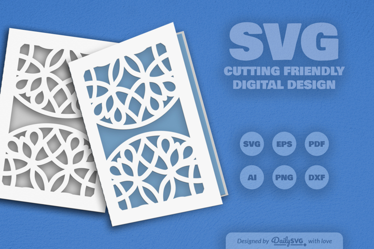Mandala Greeting Card Papercut SVG