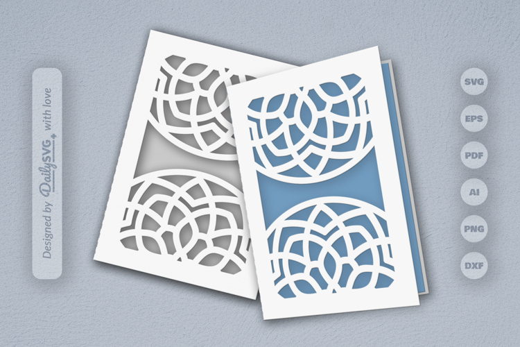 Mandala Greeting Card Papercut SVG
