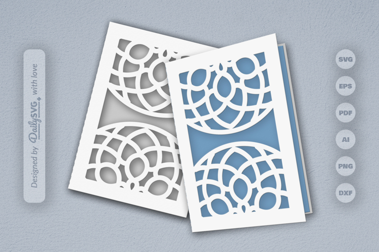 Mandala Greeting Card Papercut SVG