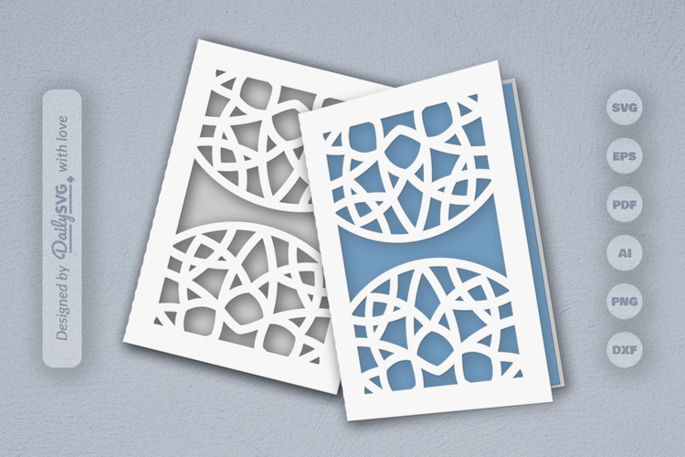 Mandala Greeting Card Papercut SVG