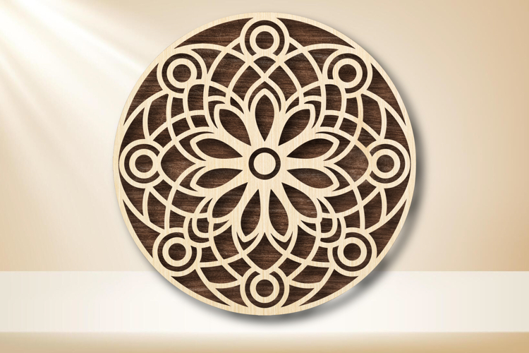 Mandala Round Laser Cut SVG File