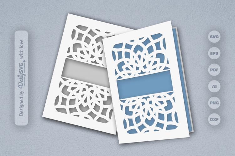 Mandala Greeting Card Papercut SVG