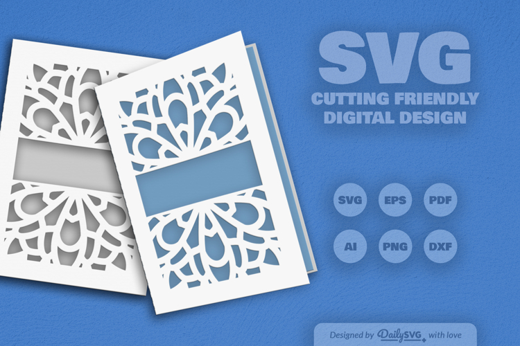 Mandala Greeting Card Papercut SVG