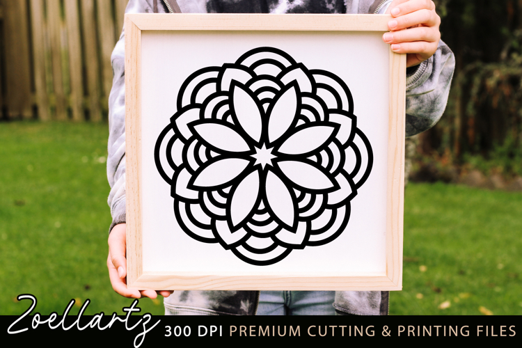 Floral Mandala SVG Cut File Flower Mandalas Illustration