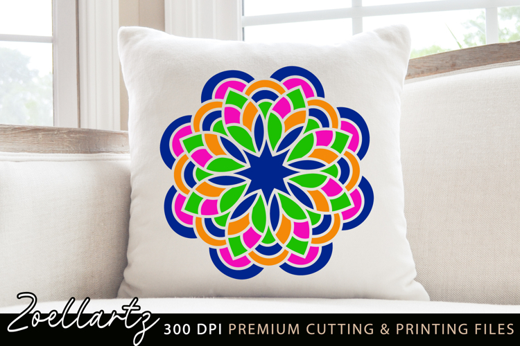 Floral Mandala SVG Cut File Flower Mandalas Illustration