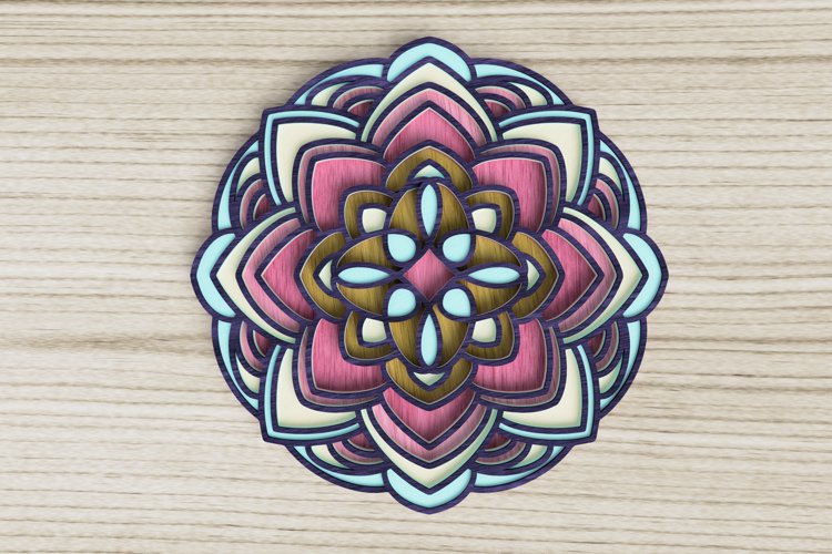Mandala laser cut file - Layered Mandala example image 1