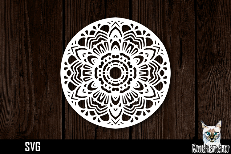 Mandala papercut svg, paper cut file example image 1