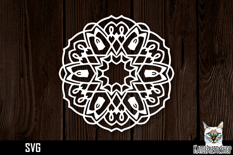 Mandala papercut svg, paper cut file example image 1