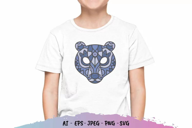 Mandalas Colorful Bear