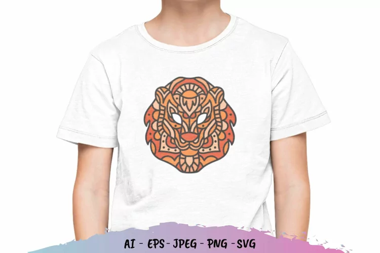 Mandalas Colorful Lion