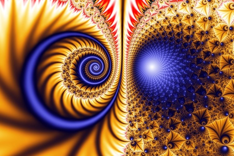 Floral mathematical artwork - fractal background
