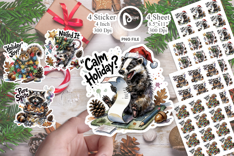 Festive Stress Meltdowns Sticker
