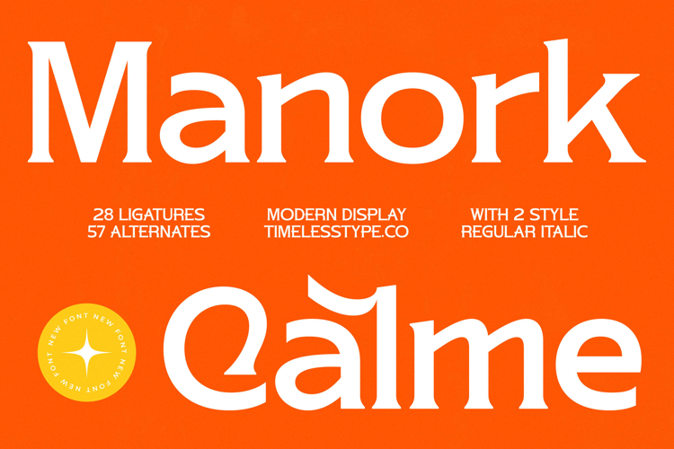 Manork Calme - Modern Display Font