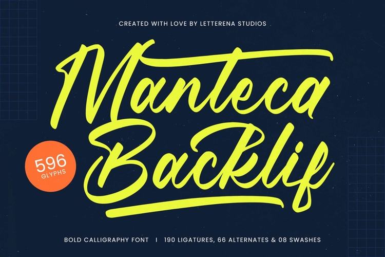Manteca Backlif Bold Calligraphy Font