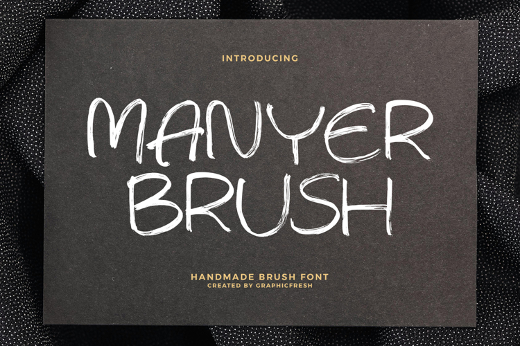 Manyer - Handmade Brush Font