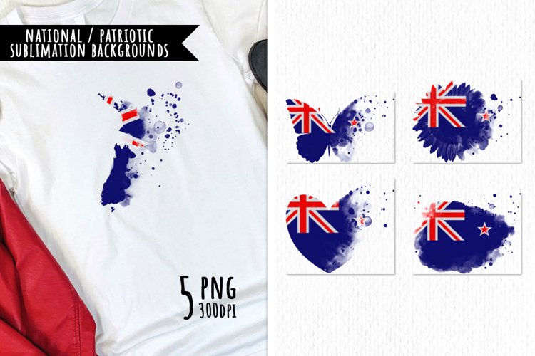 National Sublimation Art- Backgrounds Bundle. New Zealand