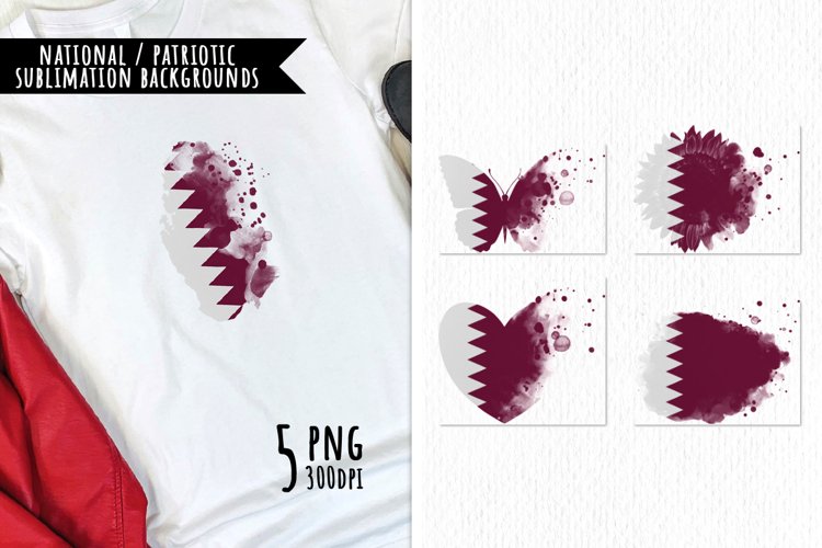 National Sublimation Art- Backgrounds Bundle. Qatar