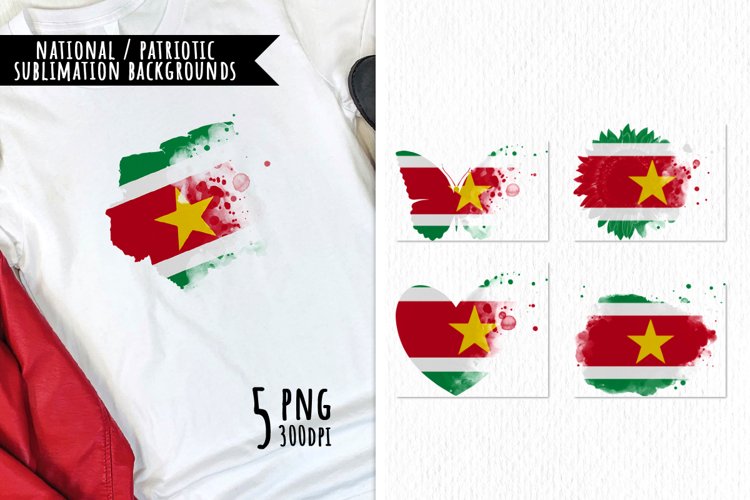 National Sublimation Art- Backgrounds Bundle. Suriname