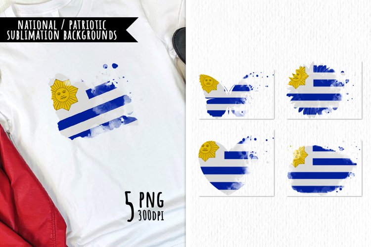 National Sublimation Art- Backgrounds Bundle. Uruguay