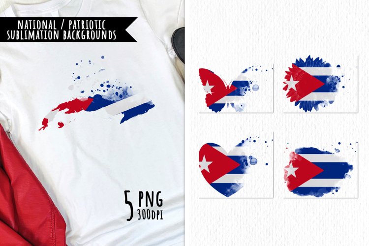 National Sublimation Art- Backgrounds Bundle. Cuba