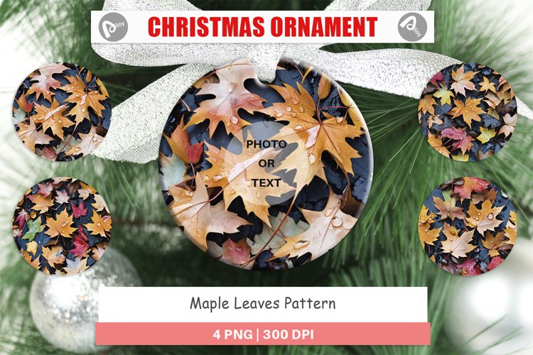Christmas Ornaments Maple Leaves Pattern