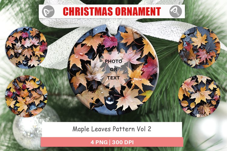 Christmas Ornaments Maple Leaves Pattern