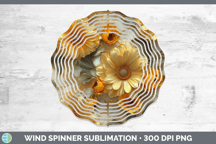 GorgeousMarble 3D Flowers Wind Spinner design.